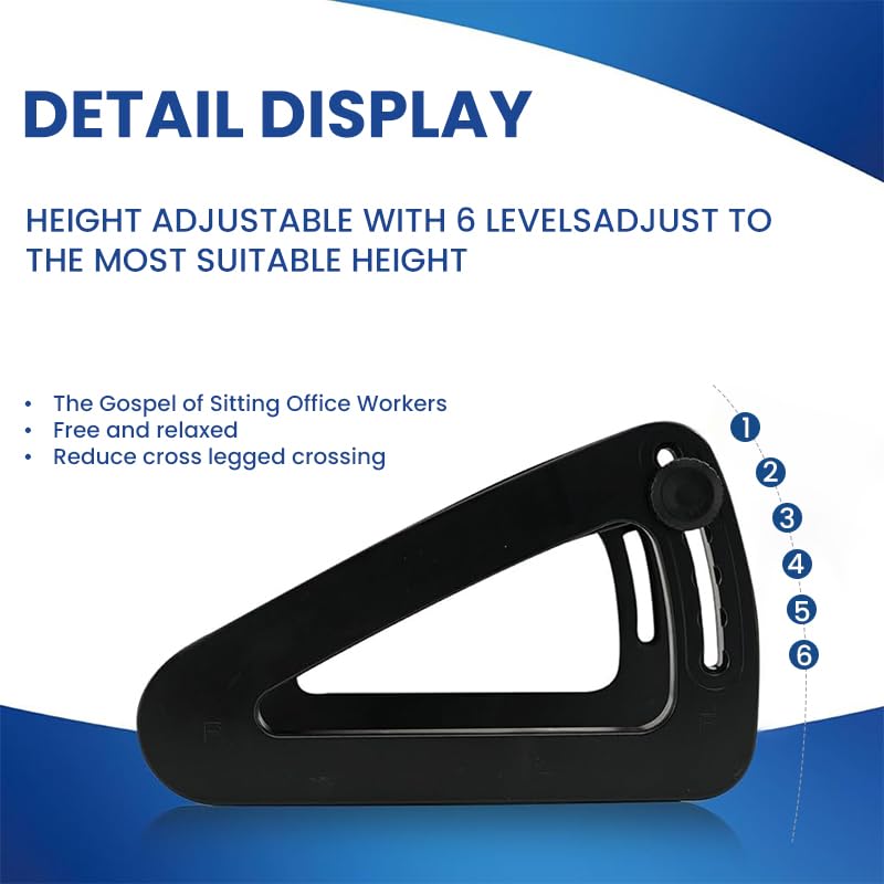 ZIBUYU Foot Rest Under Table for Office Chair with 6 Adjustable Modes and Acupressure Rollers | Ergonomic Support for Work and Home