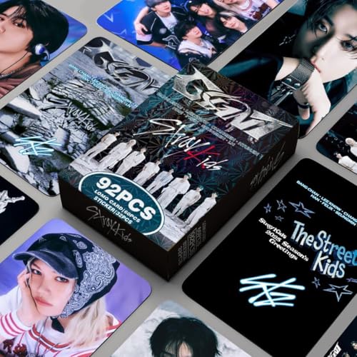 ZIBUYU® 184PCS StrayKids Collectible Photocards Stickers Gift Set Includes 60 Lomo Cards 32 Photocards