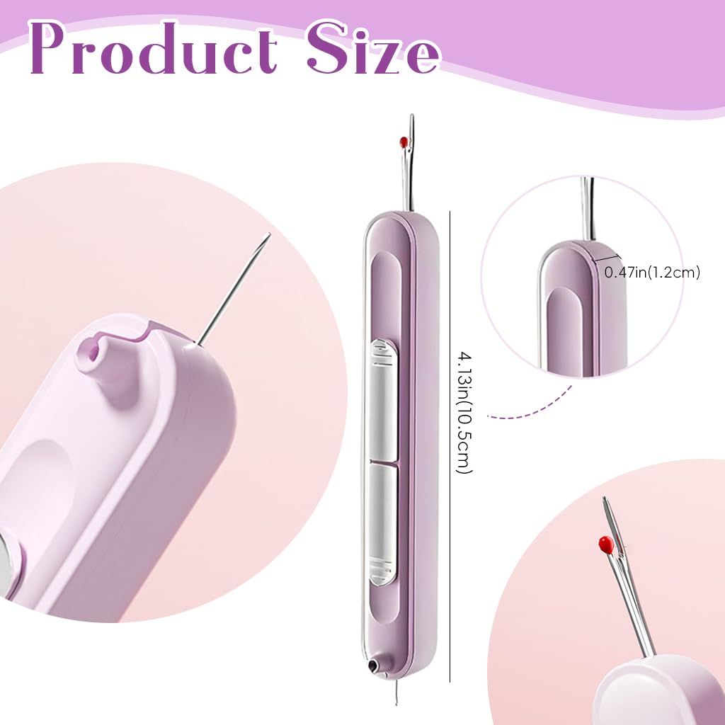 HASTHIP Automatic Threader Seam Ripper for Hand Embroidery with Dual Head 3 PCS | Stainless Steel Retractable Sewing Tool