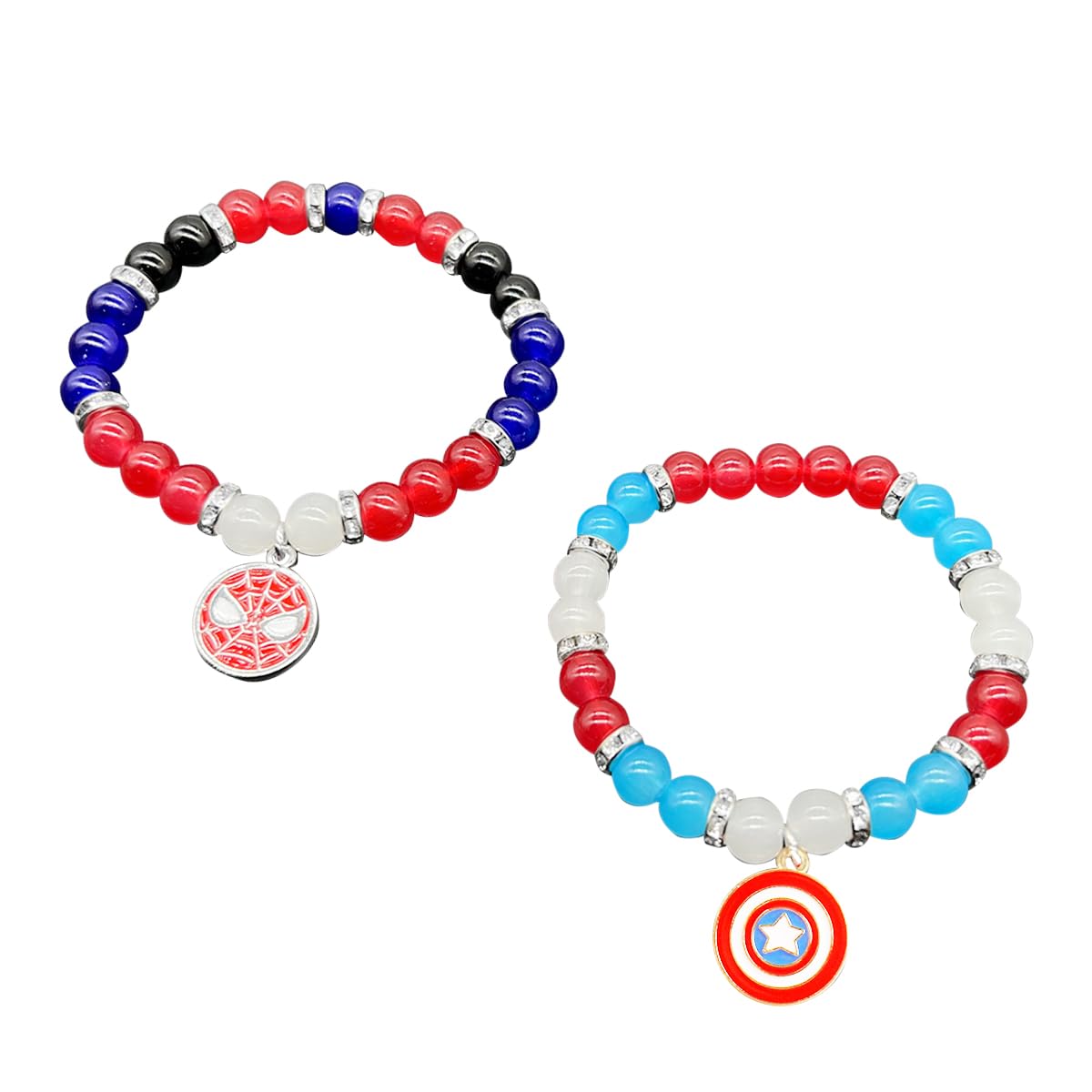 SANNIDHI Friendship Bracelet for Girls featuring Magnetic Heart Charm with 8mm Opal Beads | Kawaii Hello Kitty Gift for Friends