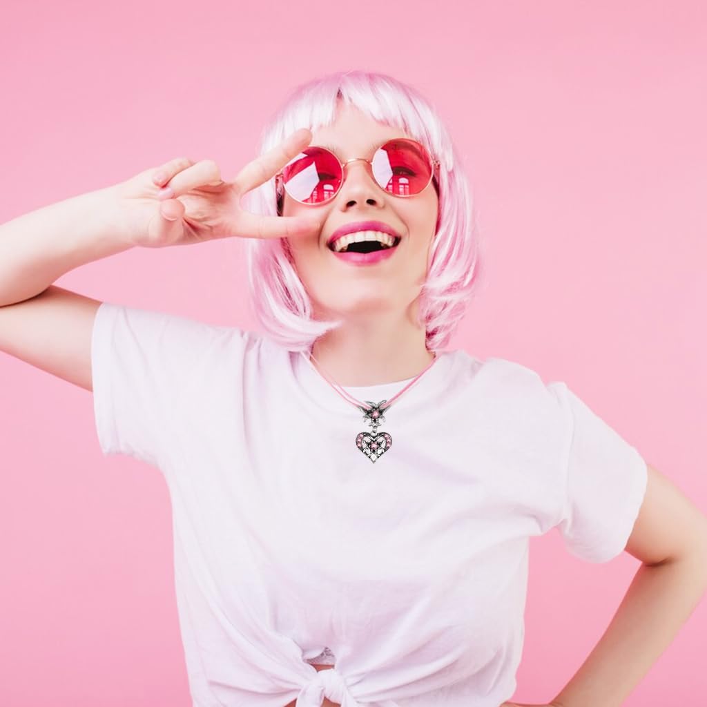 SANNIDHI Necklace Set for Women featuring 3 pcs baroque design with pink rhinestones | elegant jewelry gift