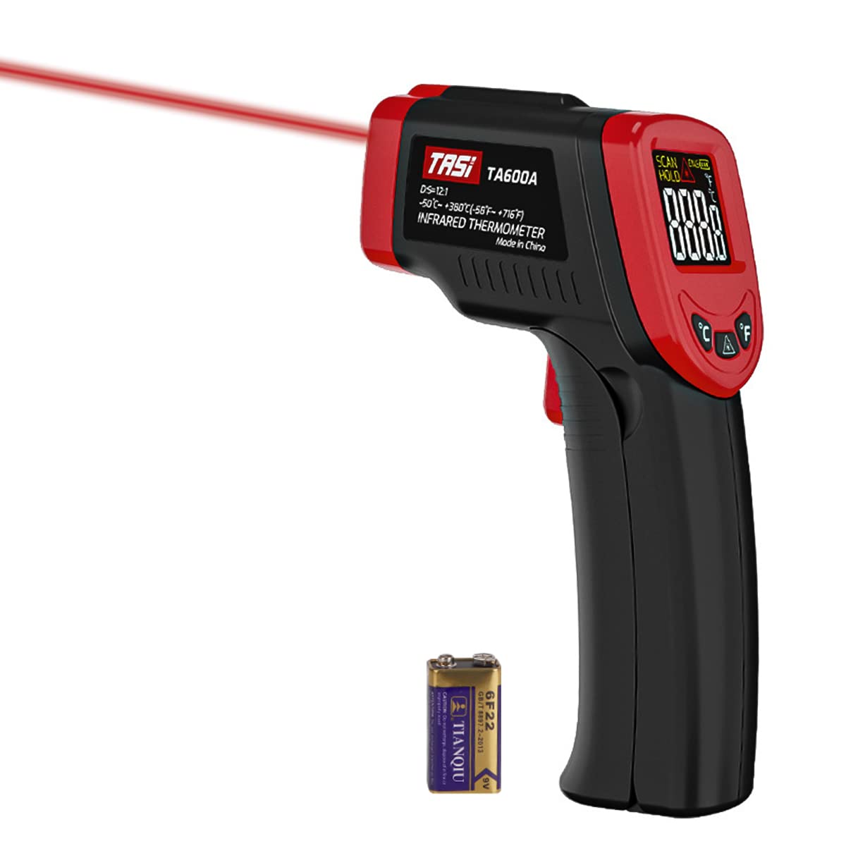 HASTHIP Infrared Thermometer Gun for Household and Industrial Use with 12 Laser Pointers | Measures -50°C to 380°C Non Contact Temperature Gauge