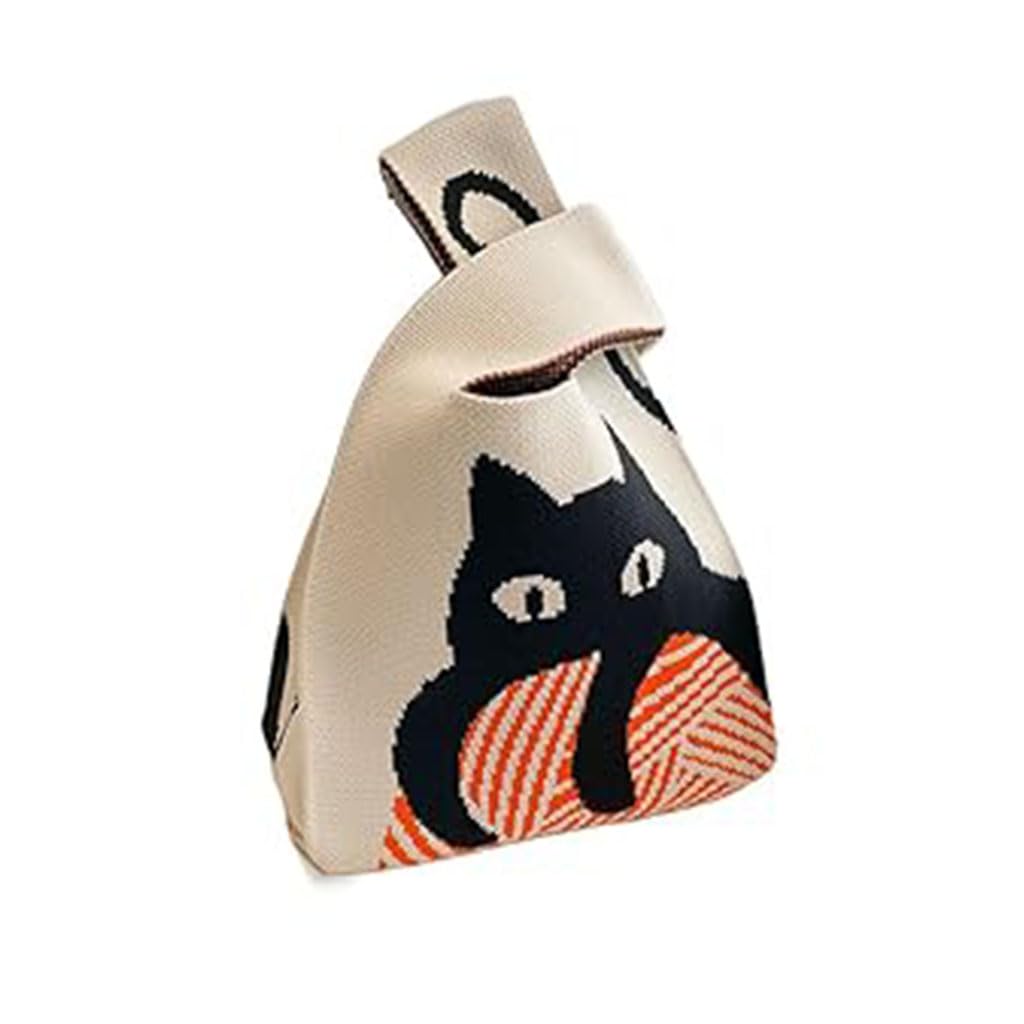 Zibuyu Wristlet Bag for Women featuring Tulips Floral Knit and Soft Polyester Fabric 20x35cm