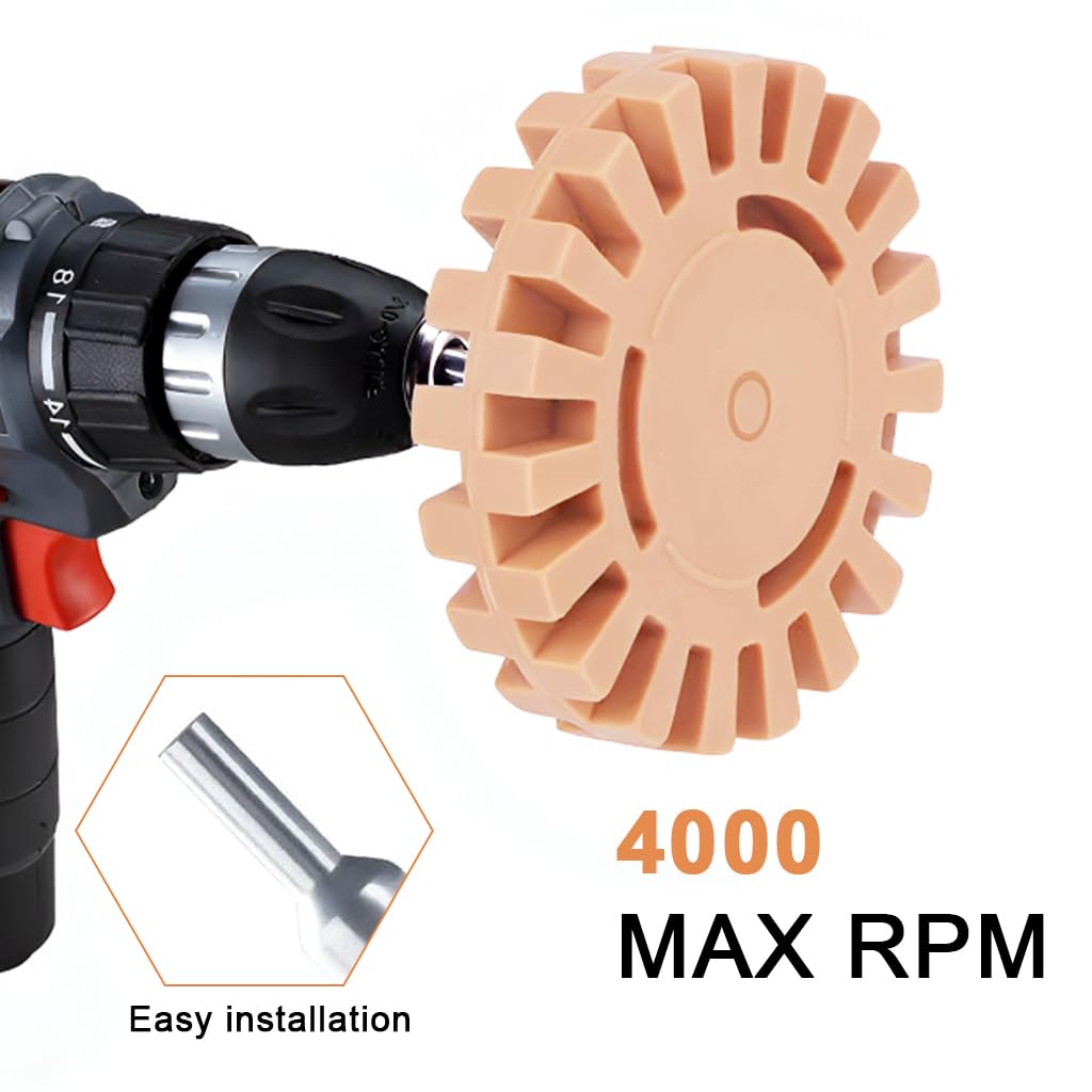 STHIRA 4 in Pneumatic Glue Removal Wheel for Automotive Use featuring Gear Shaped Design