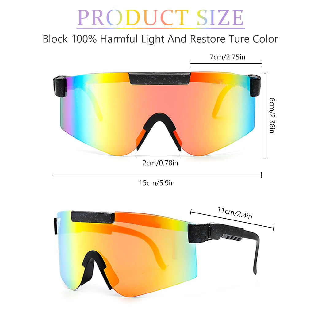 Proberos Polarized Sports Sunglasses for Cycling and Driving with UV400 TAC Lenses | Lightweight Unisex Eye Protection