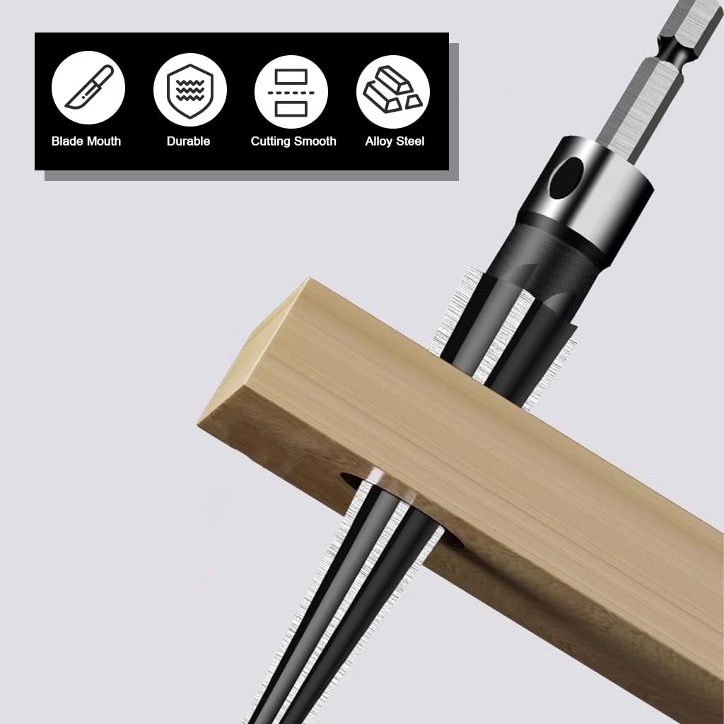 Serplex Hand Reamer Set for Wood Metal and Plastic with Detachable T Handle | 2Pcs 3–13mm Carbide Alloy