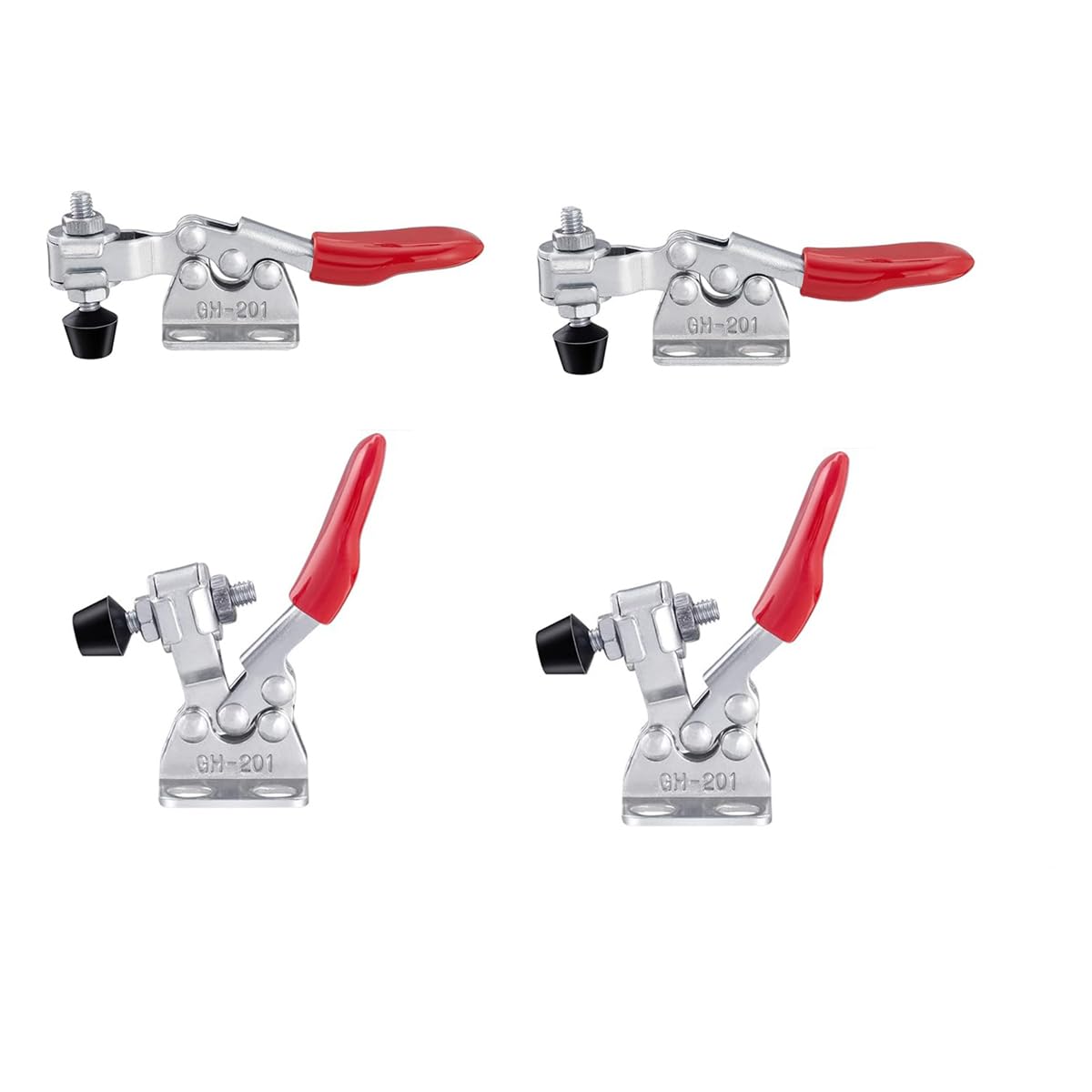 Serplex Toggle Clamps for Woodworking with Quick Release Mechanism 4 Pcs 60 lbs Capacity | Heavy Duty Steel Fixtures