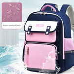 PALAY® School Backpack for Kids Waterproof School Backpack with Chest Buckle & Reflective Strip Kids School Backpack Burden-relief School Backpack for Kids 6-12 Years Old, Pink