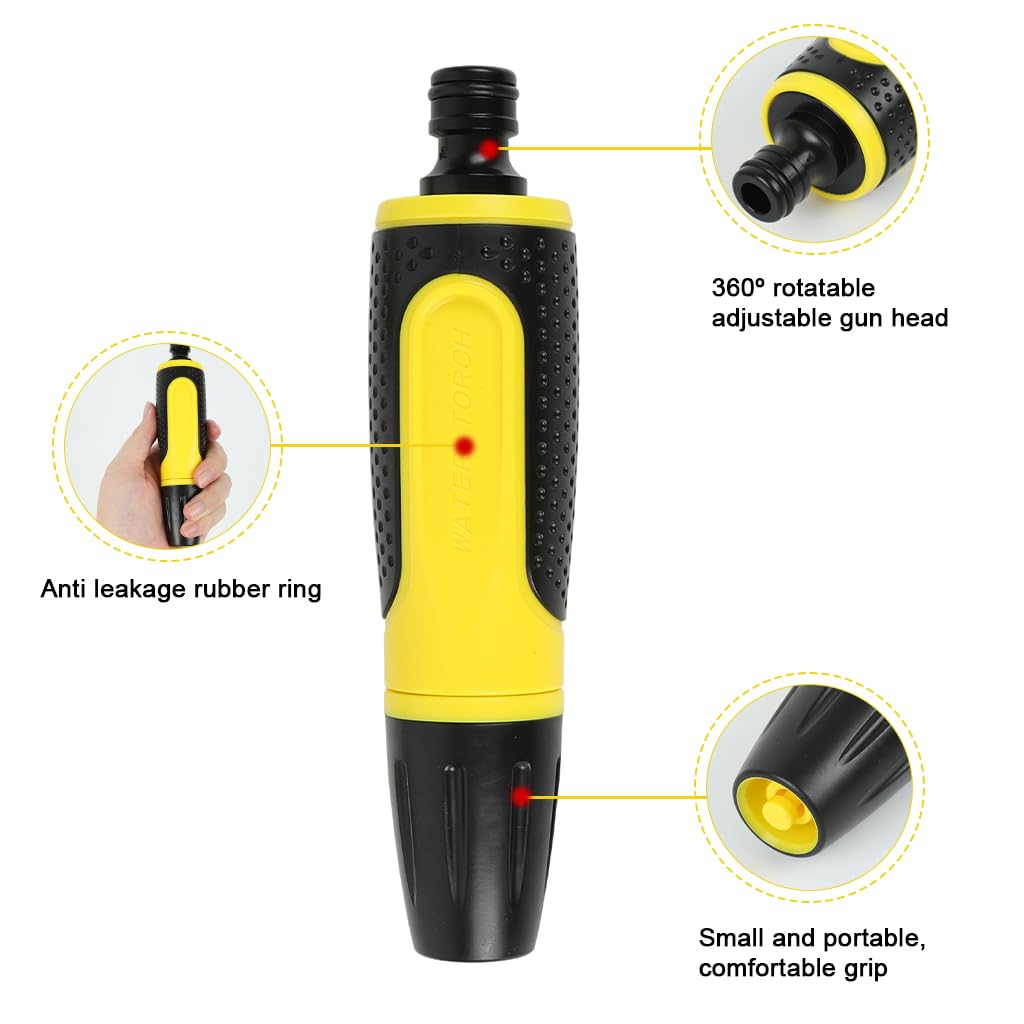 ZIBUYU garden shower and hose connection set for car and patio cleaning featuring 1/2 inch quick connect and ergonomic comfort handle