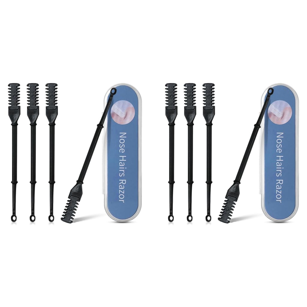 HANNEA Nose Hair Trimmer 8PCS for Men and Women with Dual Blade Design | Stainless Steel Pain-Free Grooming Tool