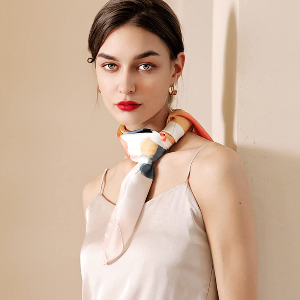 PALAY Women Satin Square Silk Scarf with Comfy Feeling 23 × 23 in 3PCS | Hand Wash Care