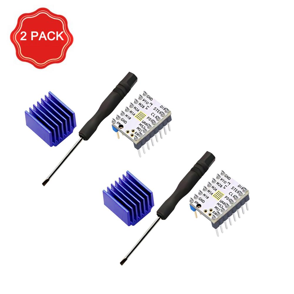 TMC2208 Stepper Motor Driver for 3D Printers with Heat Sink and screwdriver | 1.4A ultra quiet V1.2 module