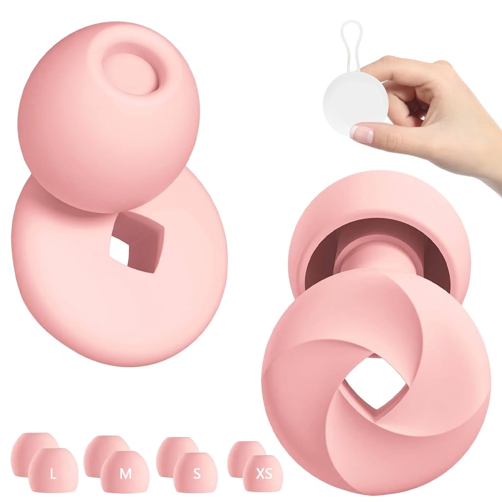 ZIBUYU Ear Plugs for Noise Reduction with 33dB Protection and Soft Silicone Ring Design