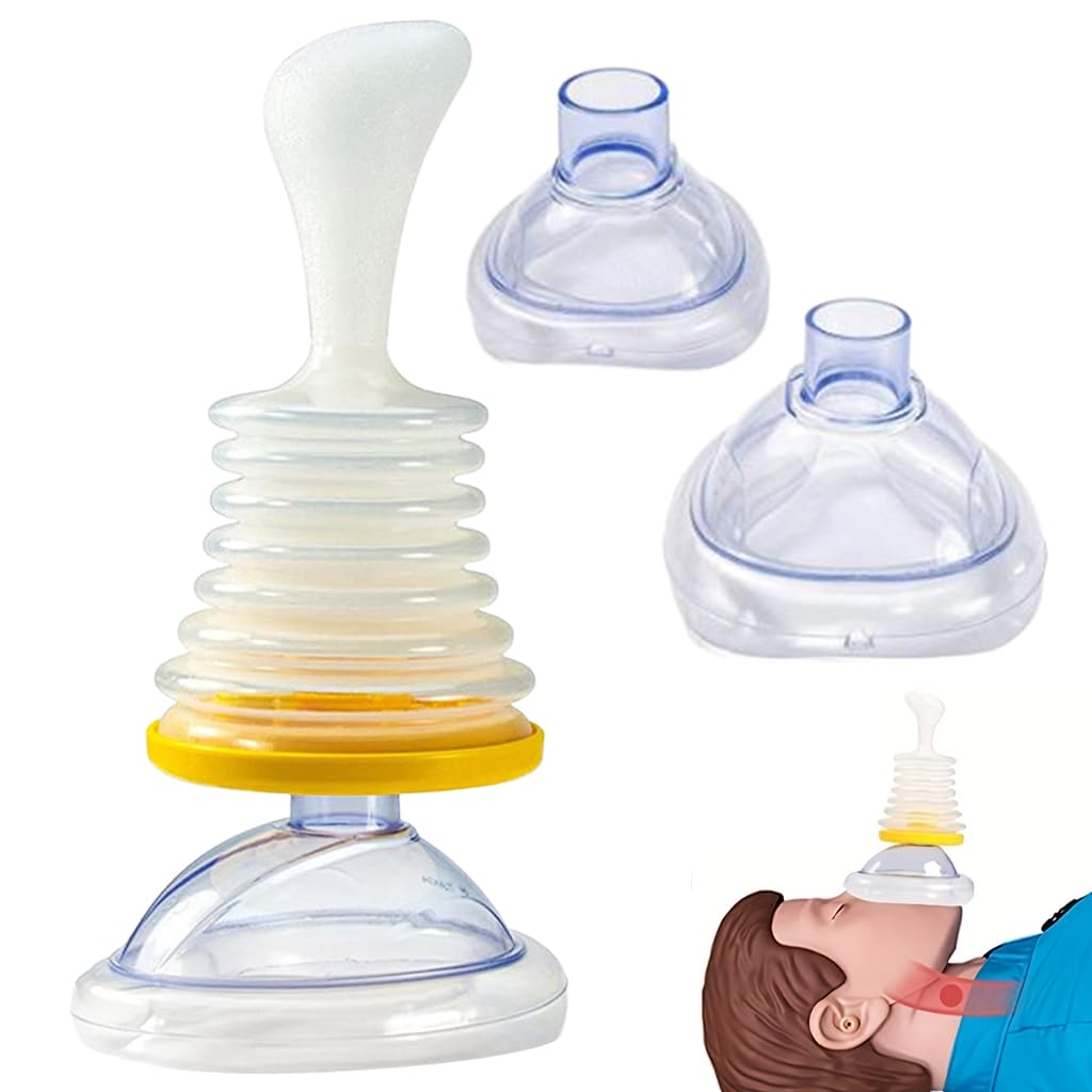 HANNEA Choking Rescue Device for Kids and Adults with 2 Masks and Ergonomic Plunger | Portable Airway Suction for Home and Travel