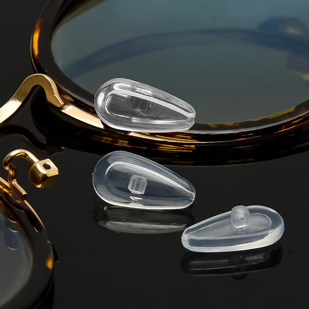 MAYCREATE Eyeglasses Nosepad Repairing Kit with 35pcs Silicone Pads and 3 in 1 Screwdriver | Glasses Repair Set with Tweezers Screws and Earhooks