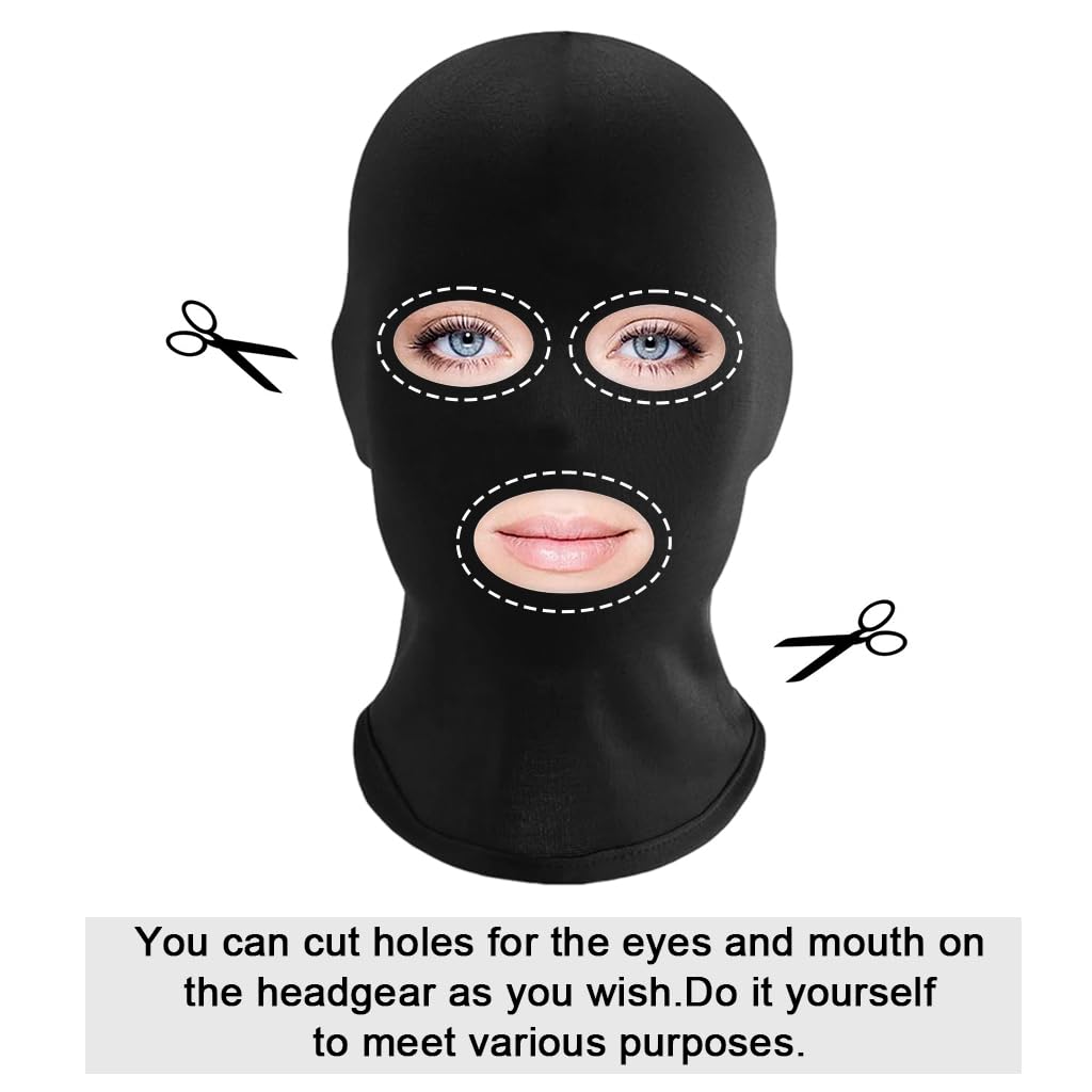 PROBEROS Full Face Mask for Halloween and Outdoor Sports featuring Breathable Lycra Fabric