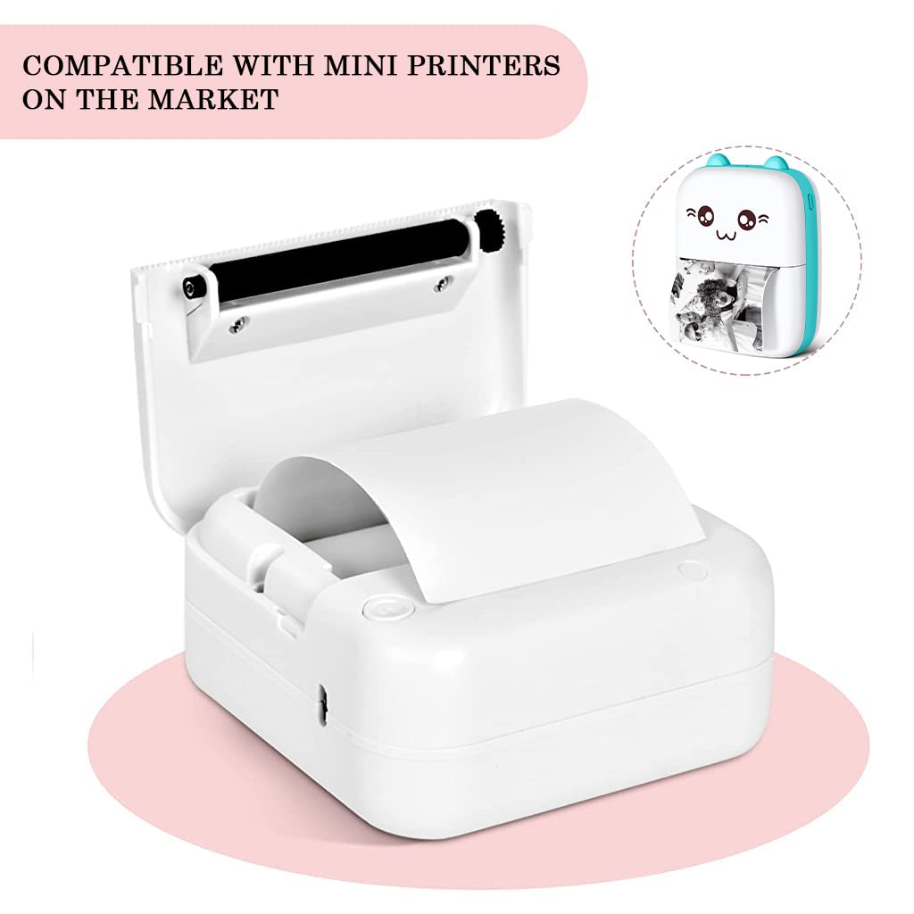 ZEITEL Mini Bluetooth Thermal Label Printer for Android iOS with 13 Rolls 57x25mm | Blue Inkfree Printing