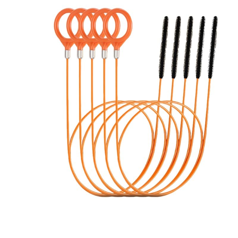 HASTHIP® 32 Inches Drain Hair Clog Remover Tool, Anti-Break Metal with Nylon Coating Sink, for Bathroom Sink, Tub, Shower, Pipe Drain (4 Pack)