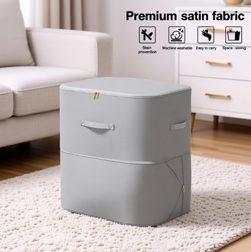 ZIBUYU Self Compression Organizer Bag for Home and Travel with Reinforced Fabric | Space Saving Design