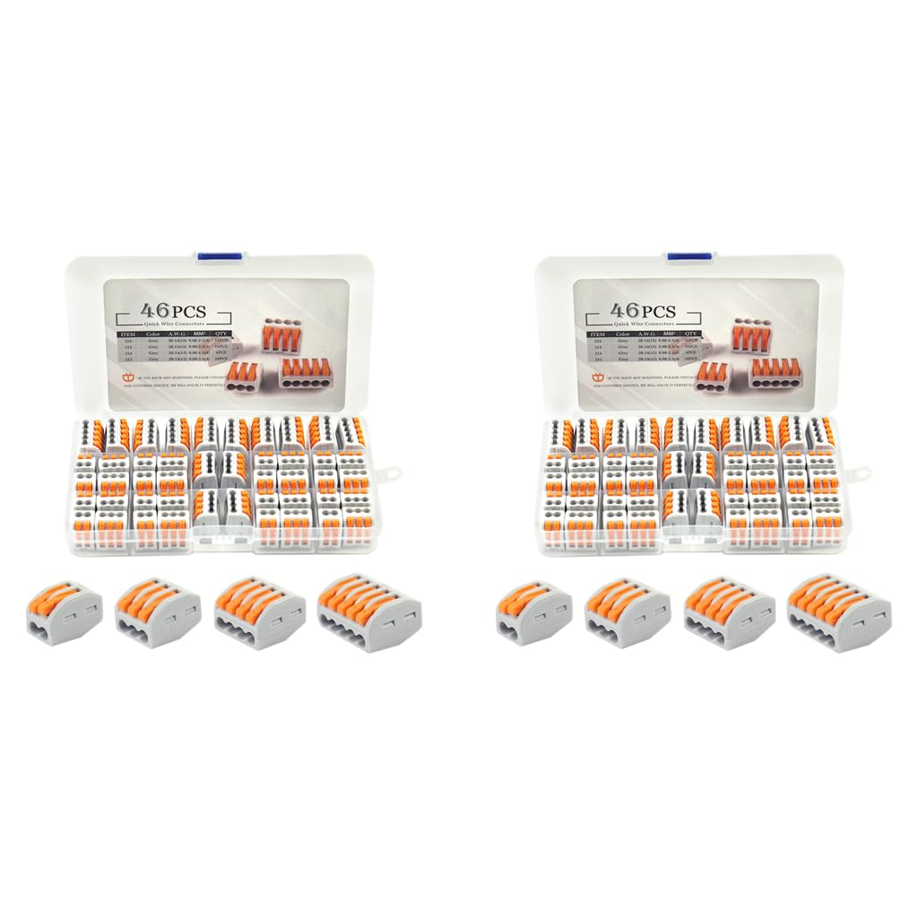 Serplex Wire Connector Kit with 92 pcs for AWG 28–12 featuring 4 port types | 32A 250V