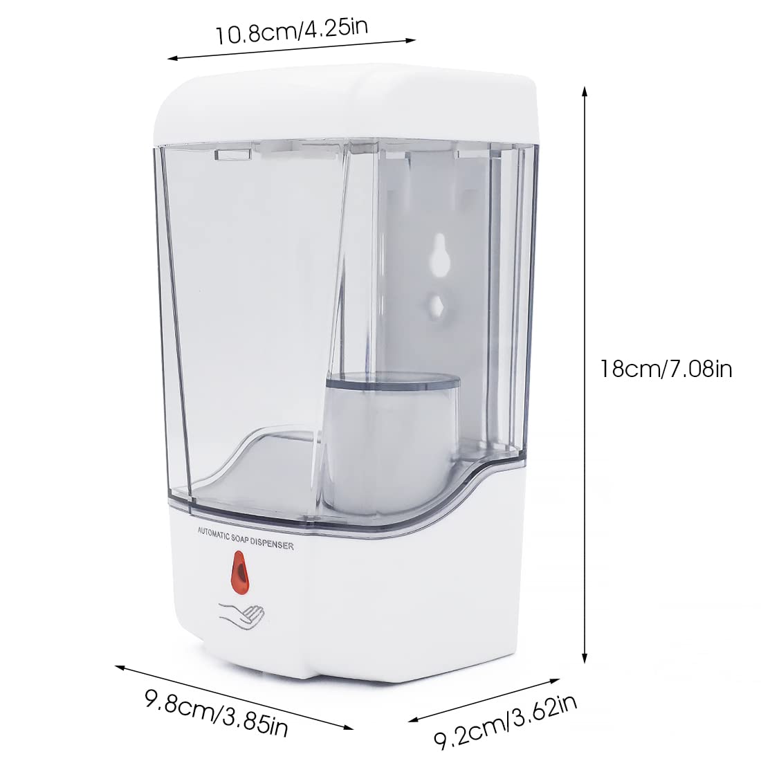 HASTHIP Automatic Soap Dispenser for Home and Public Use with Infrared Sensor 700 ml | Wall Mounted ABS Design