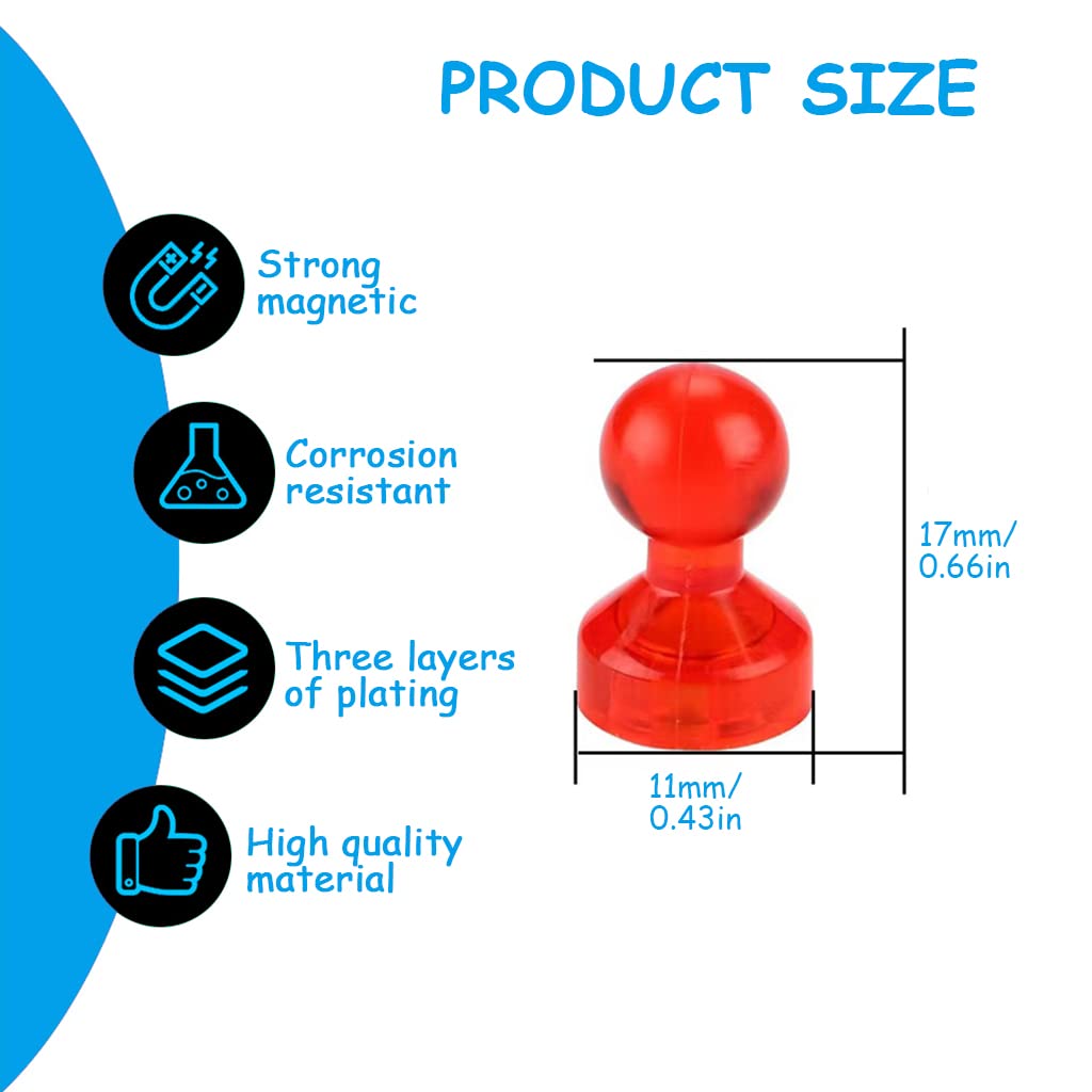 HASTHIP 36Pcs Fridge Magnets, Neodymium Magnets Whiteboard Magnets Strong Magnetic, Rainbow Fridge Magnet for Whiteboard Noticeboard Refrigerator Map (Colorful)