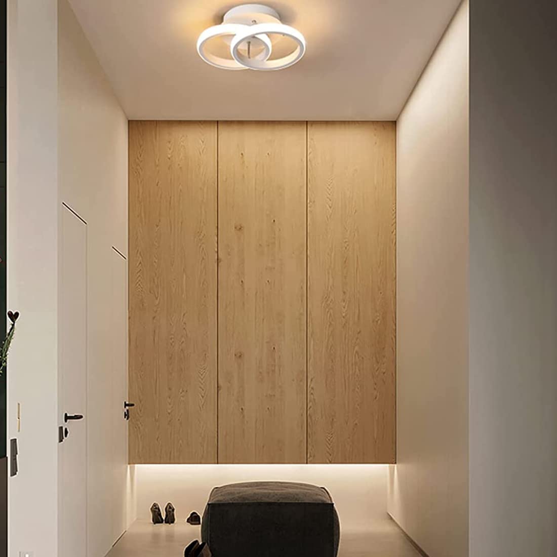 ELEPHANTBOAT Ceiling Light for Living Room with 20W LED 3000K Warm Light and Acrylic Shade