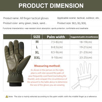 Proberos® Tactical Gloves Men Women Winter Warm Outdoor Gloves Touchscreen Motorcycle Gloves with Hard Knuckle & Plush Lining Tactical Gloves for Cycling Motorcycle Hiking Climbing (L, Green)