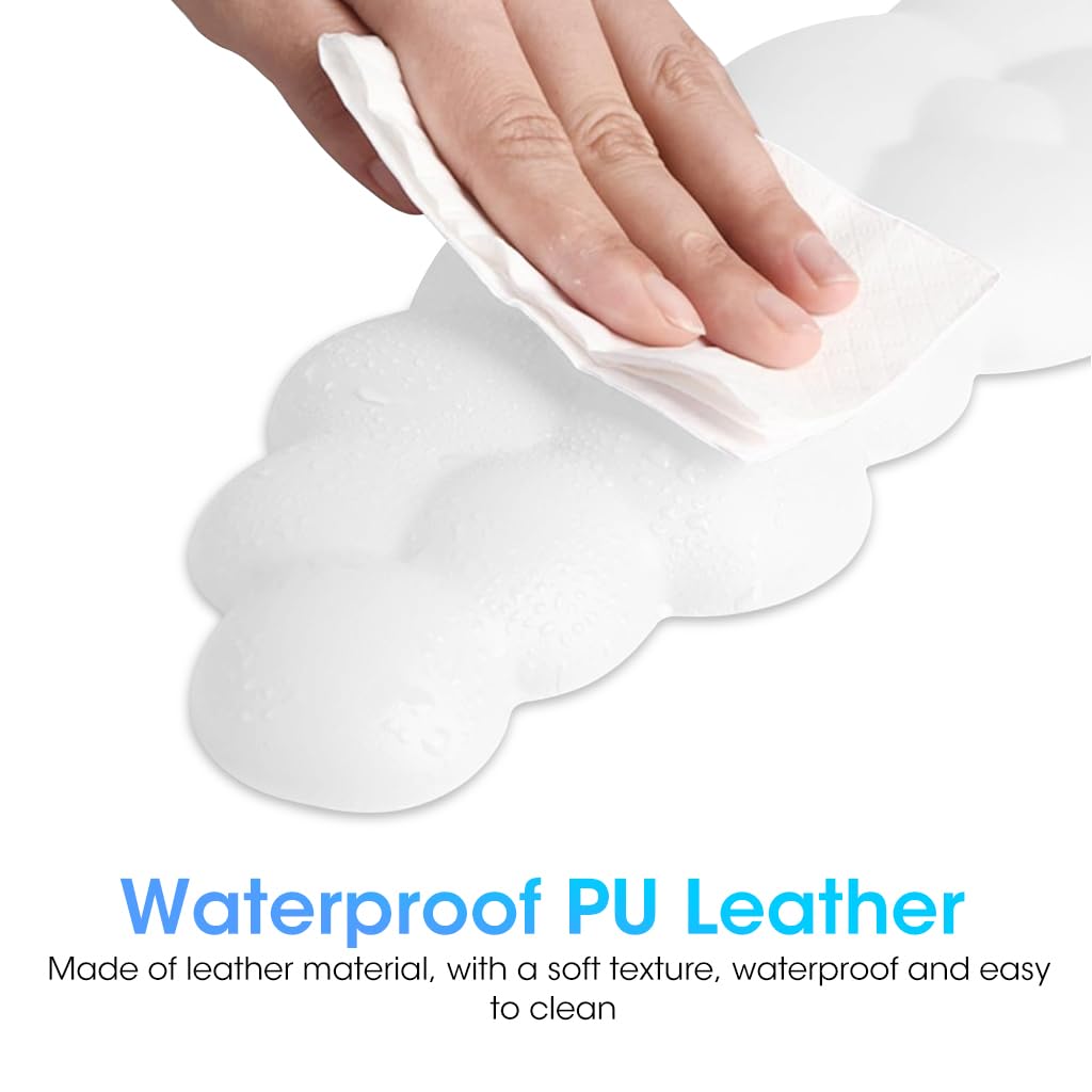 ZORBES Keyboard Cloud Wrist Rest for Typing Pain Relief with PU Memory Foam and Non Slip Base