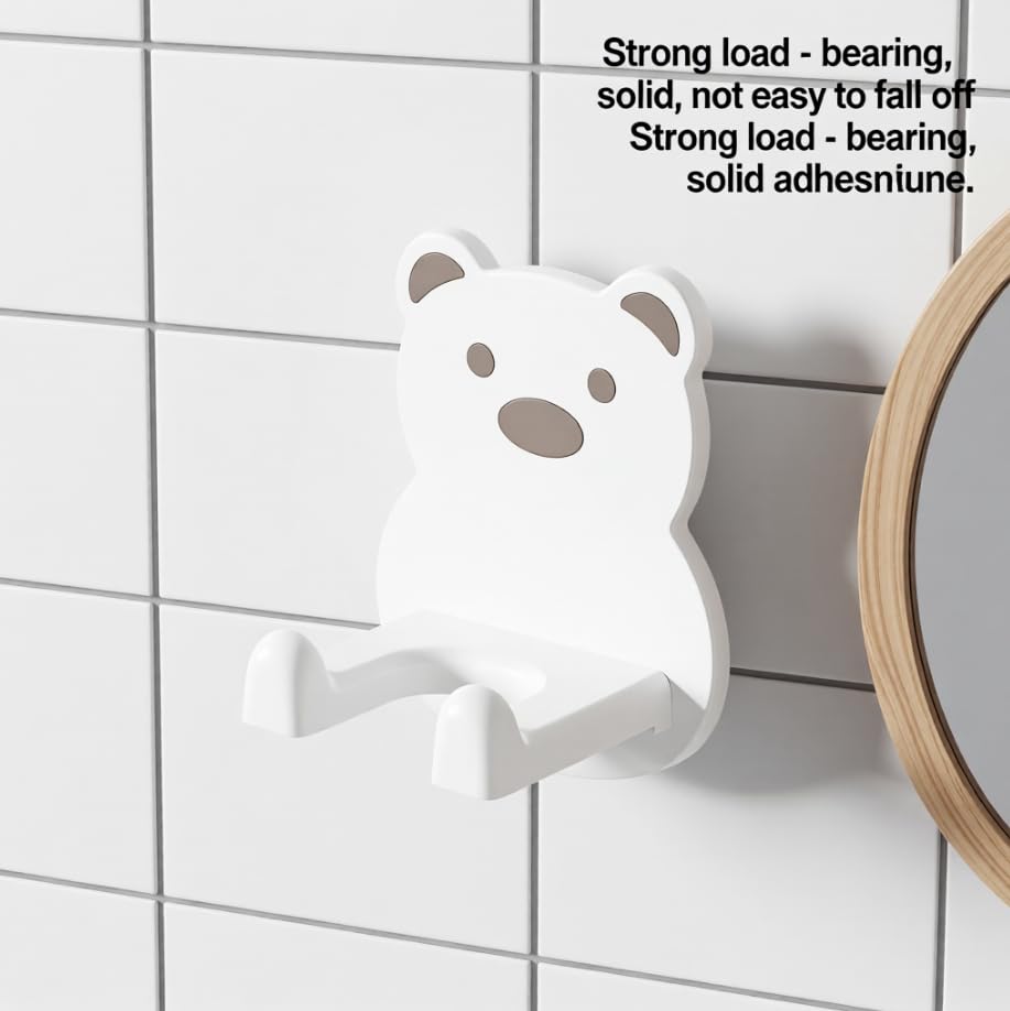 Zibuyu Hair Dryer Holder for Wall with Suction Cup Adhesion and Plug Slot | Bathroom Storage Rack