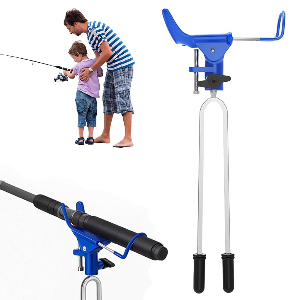 Proberos Fishing Rod Holder for Bank Fishing with 10.6 in Sharp Spikes and Adjustable Tilt | Reinforced Nylon Ground Stand