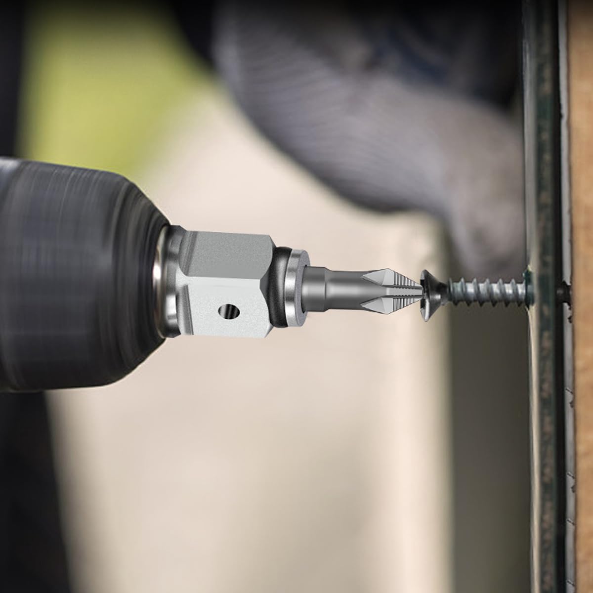 Serplex Magnetic Converter Attachment for Power Tools with 1/2 inch to 1/4 inch Adapter featuring Alloy Steel Housing | Secure Magnetic Connection