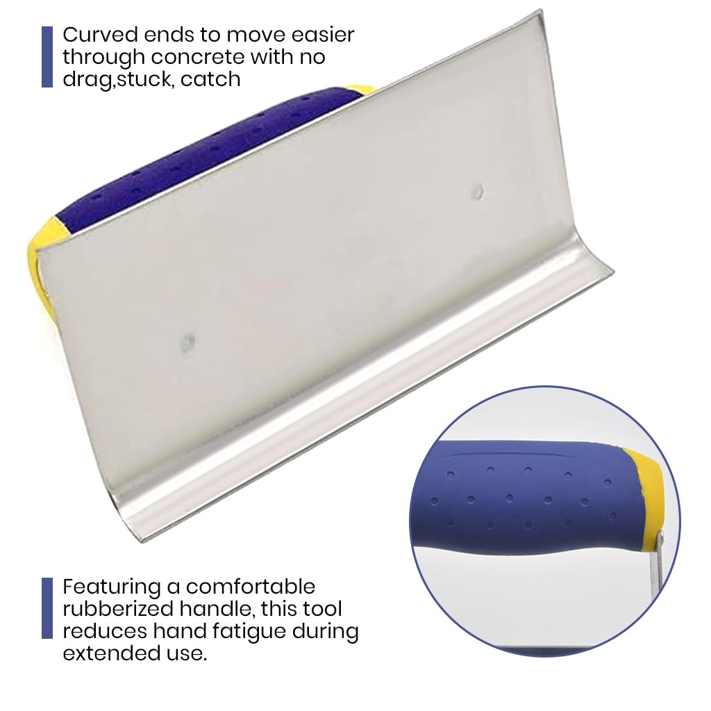 Serplex Concrete Edger for Slabs and Driveways with Curved Edge and Anti-slip Handle