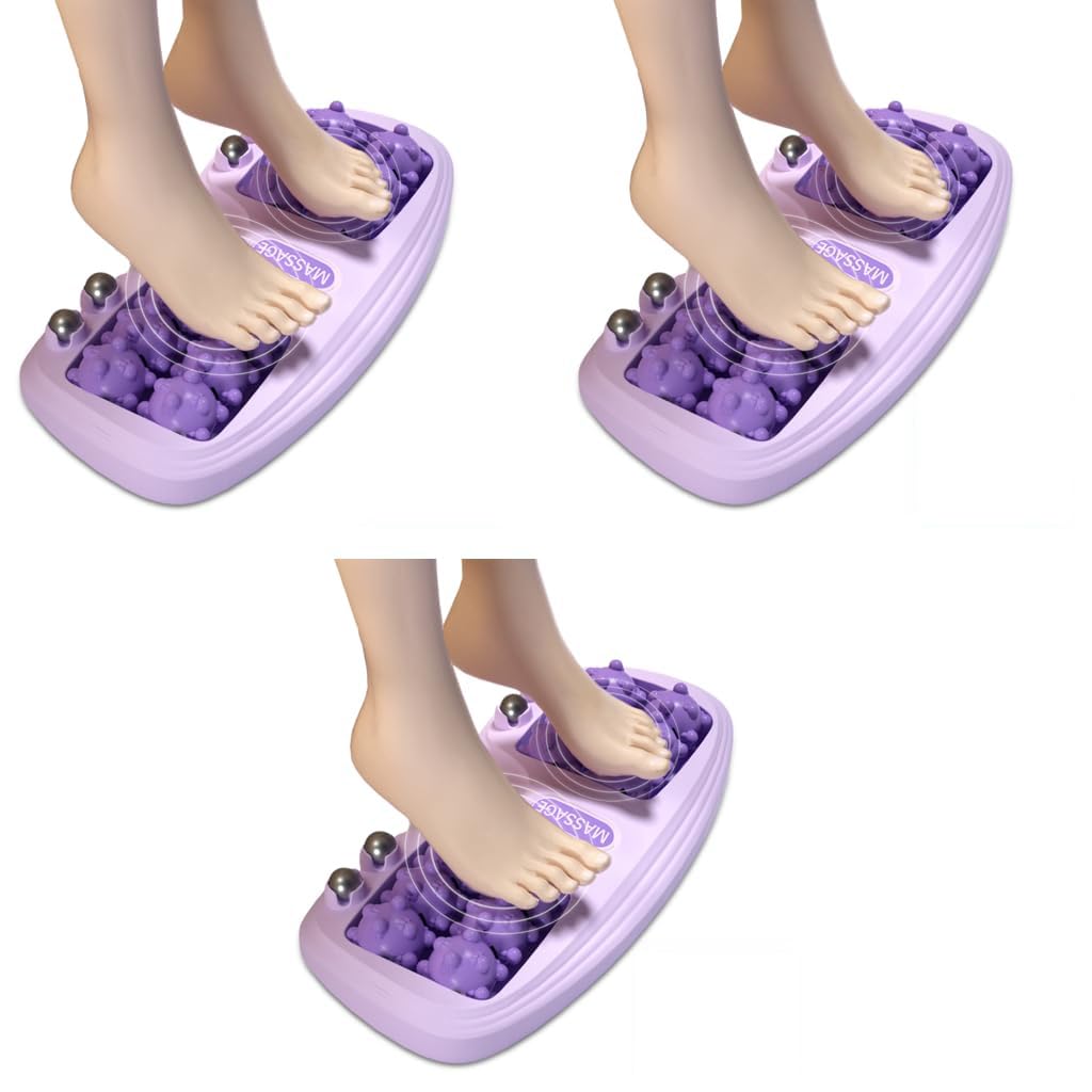 HANNEA Foot Massager Roller for Pain Relief and Deep Relaxation | 3PCS Purple Set