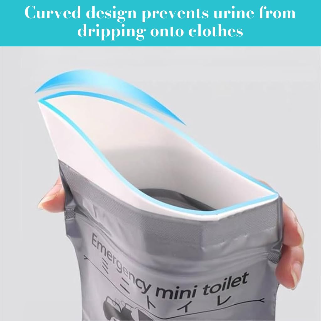 ZIBUYU Disposable Urine Bags for Travel and Emergency Use with 700cc Gel Liner | Leak-Proof Unisex Design