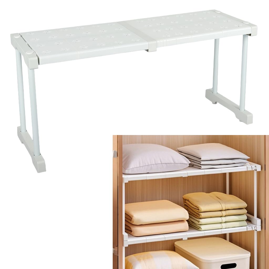 HASTHIP Adjustable Wardrobe Shelf for Cabinets with 18–26 in Expandable Rack | 110 lbs Capacity Carbon Steel