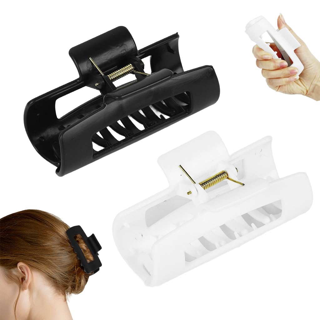 SANNIDHI Claw Clips for Women featuring 4.2 in Flexible Silicone Grip | 2 Pcs Set