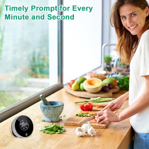 Supvox® 2 IN1 Digital Kitchen Timer & Clock with Stand,199-Minute Visual Timers LED Display for Kids＆Adults,Management Education Tool for Home Kitchen,School,Office,Fitness,Studying