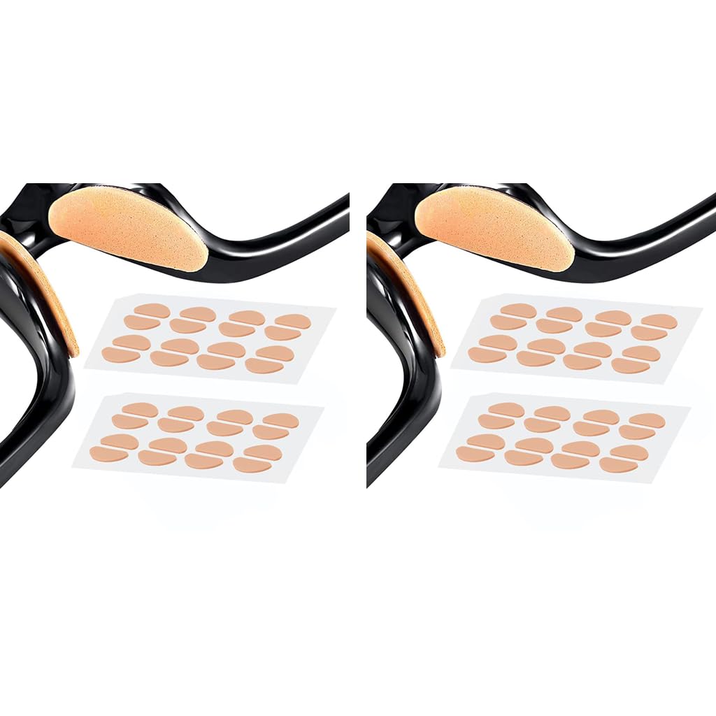 MAYCREATE® 40 Pairs Eyeglasses Nose Pads Glasses Adhesive EVA Sponge Anti-Slip Nosepads D-shape Size 1.9 x 0.9cm 1.5mm Thickness 2PCS