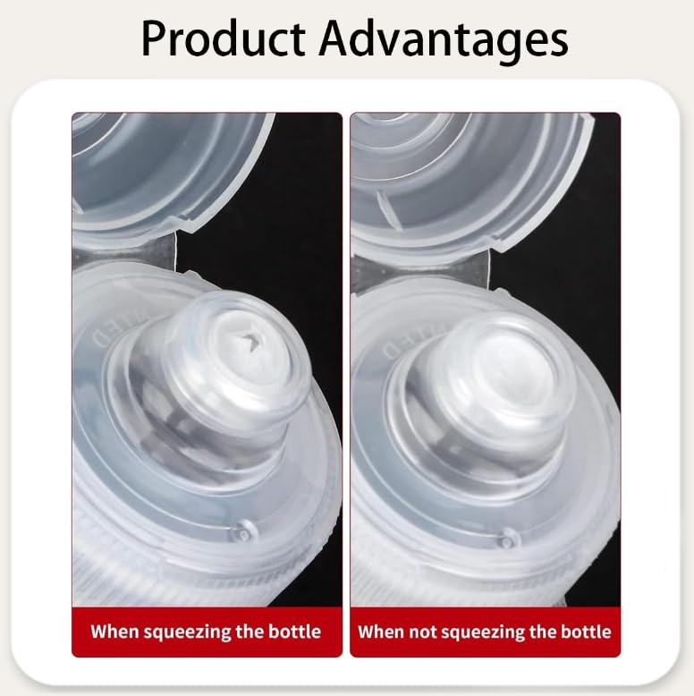 Zibuyu Condiment Squeeze Bottles for BBQ and Cooking | 2 x 500ml No Drip Silicone Valve Design
