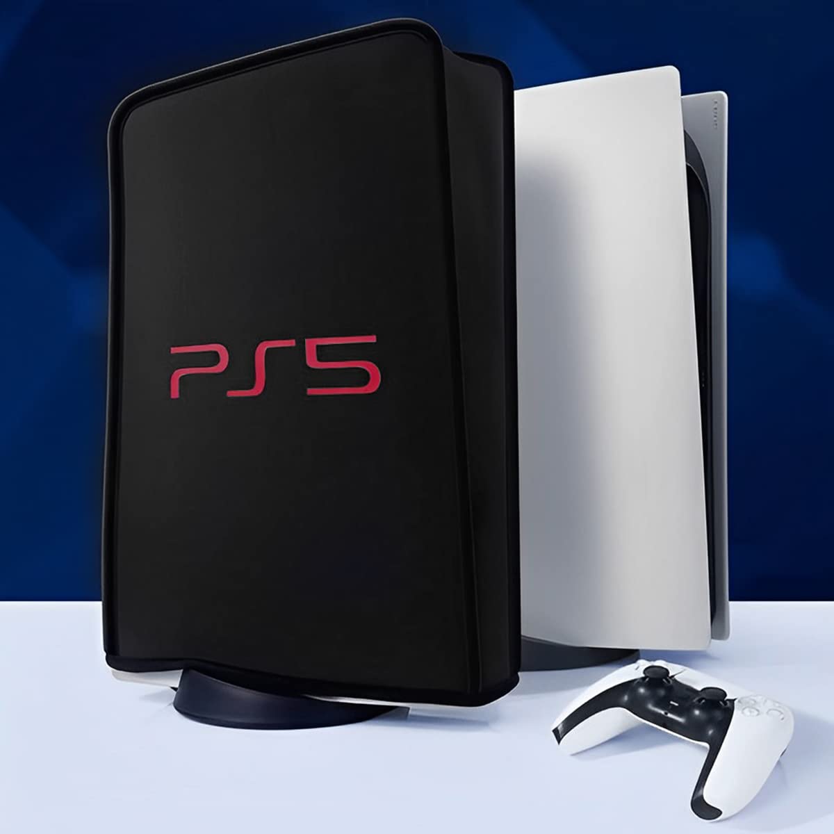 ZORBES Dust Cover for Sony PS5 Console with Framed Design and Microfiber Lining Black 3 PCS