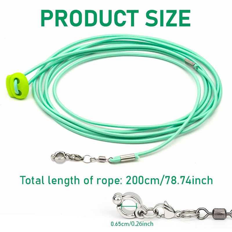 ZIBUYU Parrot Leash for Outdoor Exploration with 6.6ft Elastic Cord and Metal Feet Loop