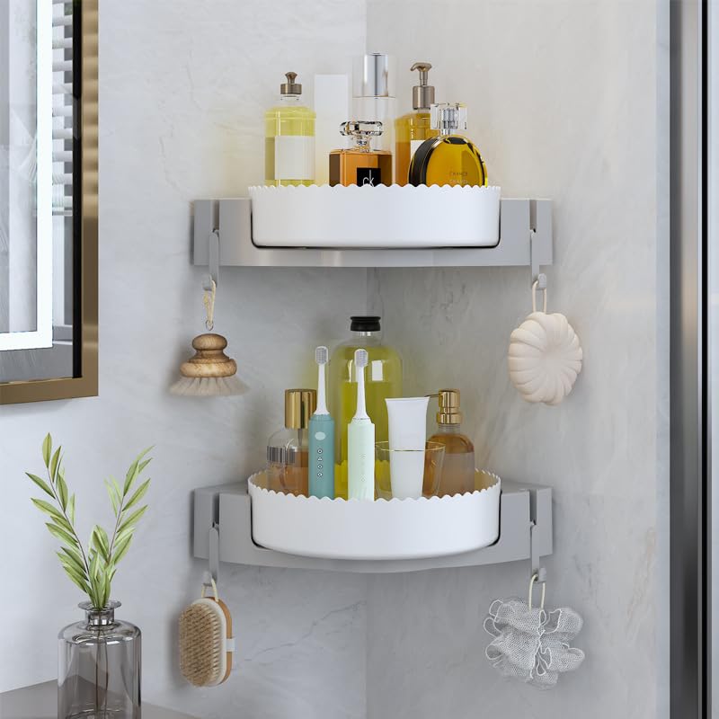 HASTHIP® Corner Storage Wall Mounted Storage Without Drilling,