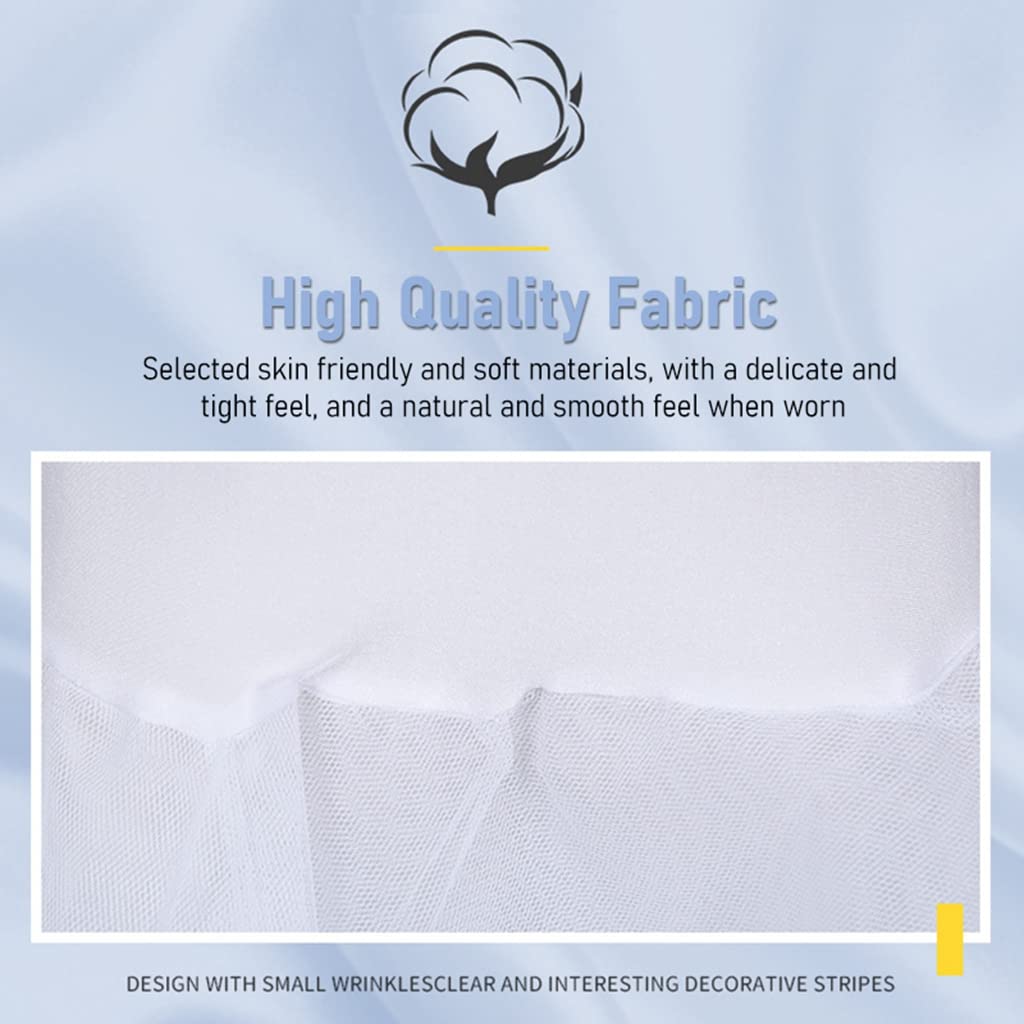 Zibuyu Petticoat for Wedding and Evening Dresses featuring Double Layers Tulle 90 cm Length | White A-Line Underskirt for Women