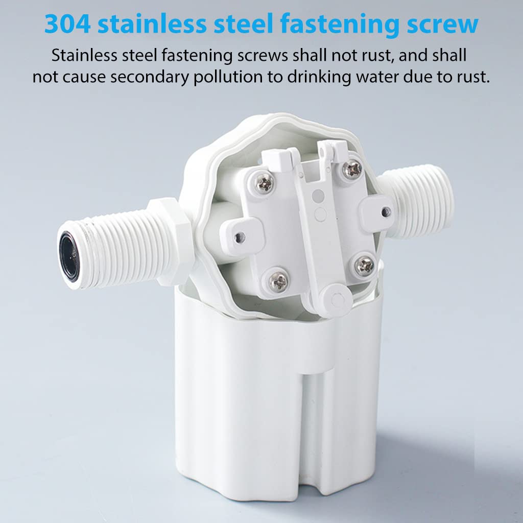 HASTHIP Floating Automatic Water Level Control for Tanks 2 pcs featuring 1‑10KG range | white valve for pools and towers