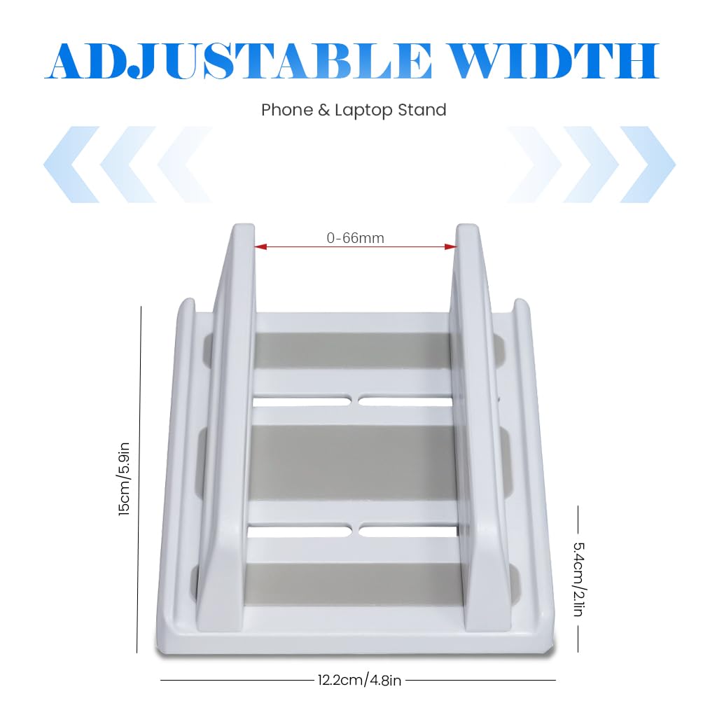 ZORBES Desk Laptop Stand for Home and Office featuring Adjustable 3‑16 in Spacing | Rugged ABS with Anti Slip Base