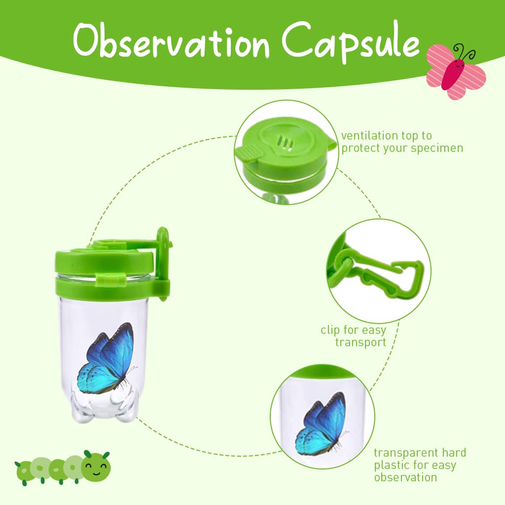 HASTHIP Bug Catching Tool Set for Kids with Magnifying Glass and Mesh Cage 6 Pcs | Outdoor Exploration Toy