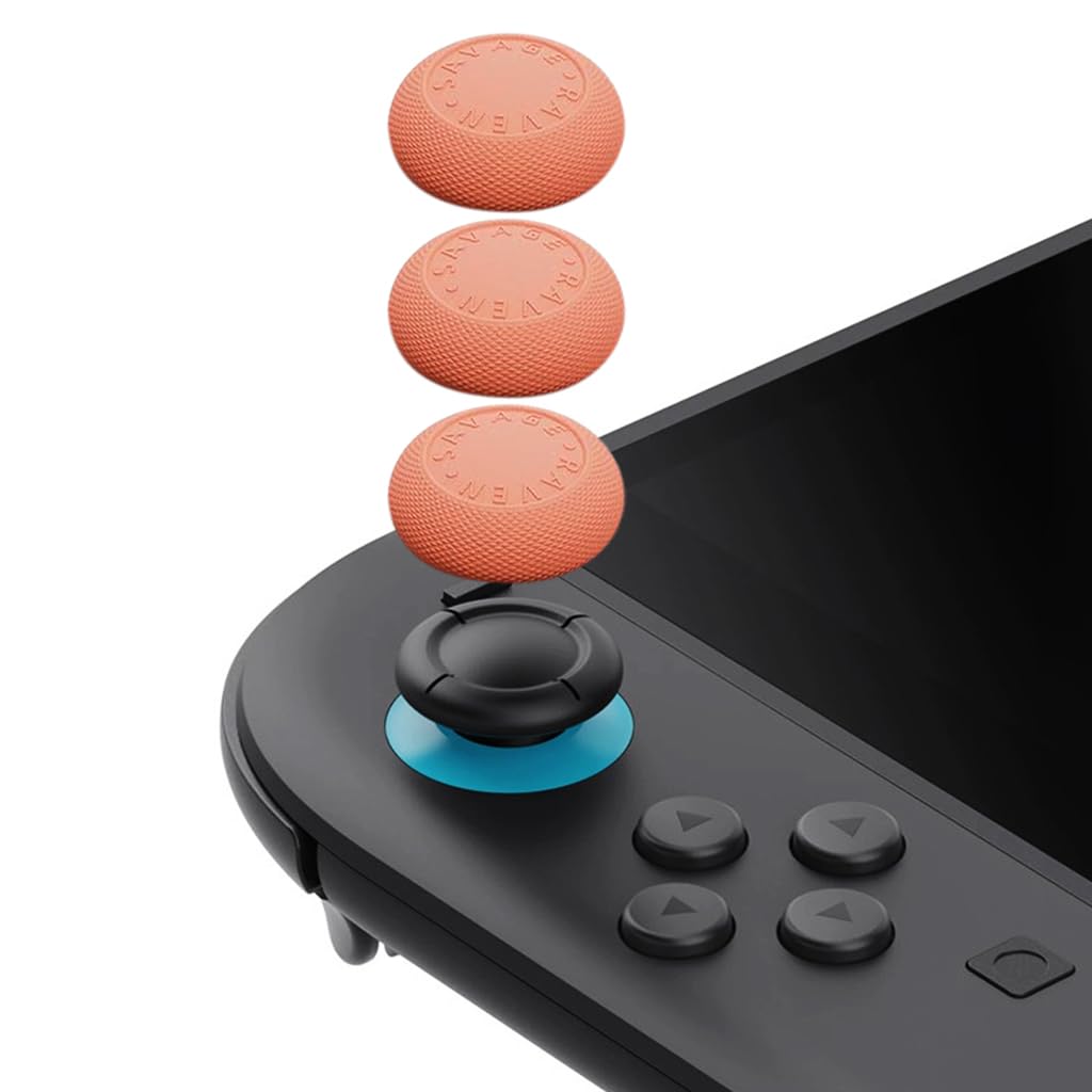 ZORBES Thumb Grips for Switch Joy-Con featuring 3 Pairs Anti-Slip Silicone Caps | Enhanced Gaming Control