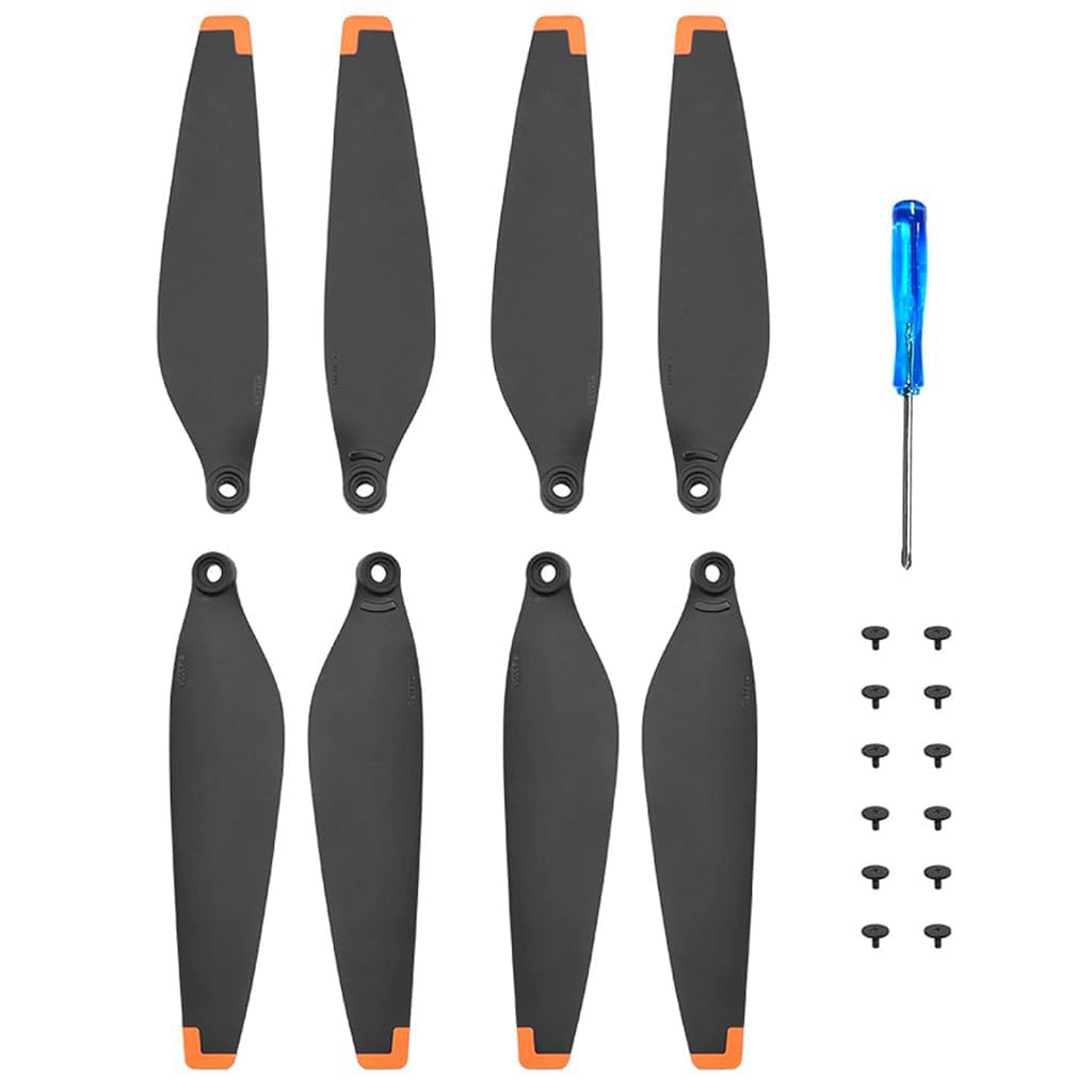 ZORBES® Dji Mini 3 Pro Propeller, 8Pcs Dji Mini 3 Propeller Blades Replacement, Ultral Lightweight Silent Flight Propeller Set With Screwdriver 12 Screws, Low Noise Replacement Drone Wings