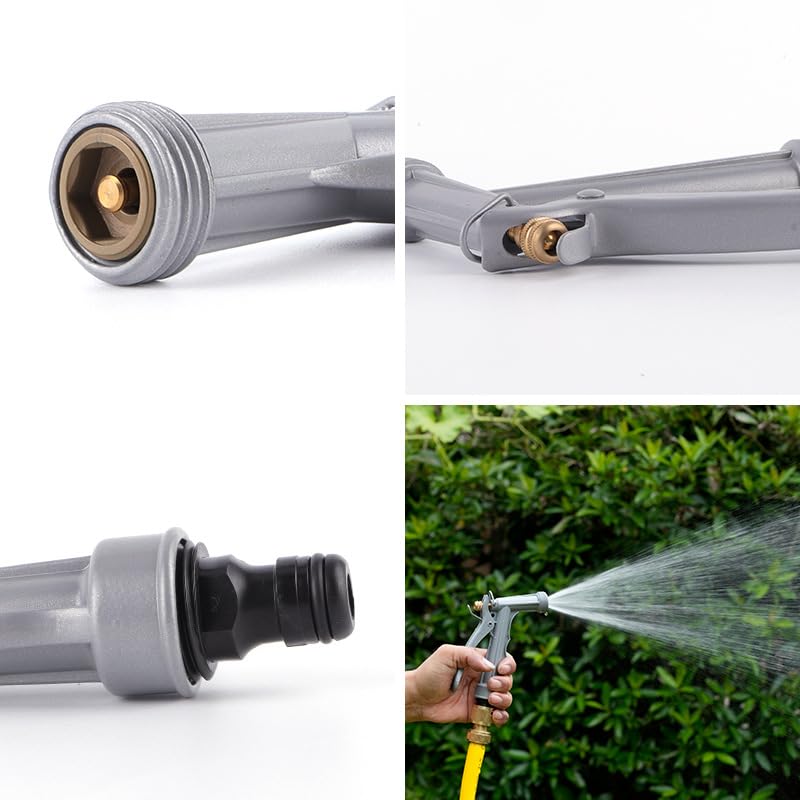 HASTHIP Water Spray Gun for Garden and Car Wash featuring 5.5 in Metal Body and Trigger Lock
